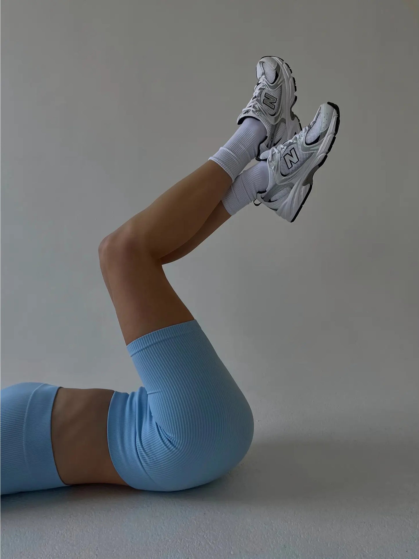 Stretch Fitness Radler-Shorts Blau